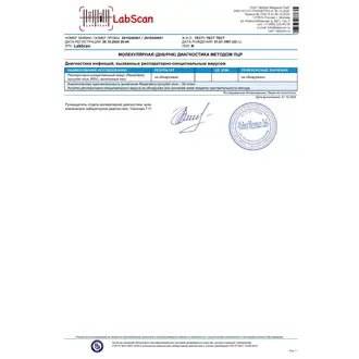 Респираторно-синцитиальный вирус (Respiratory syncytial virus, RSV), антигенный тест