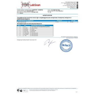 Амоксициллин, IgE